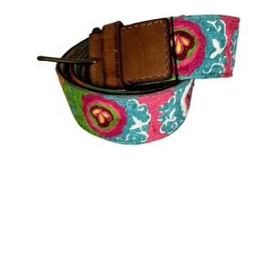 Lucky Brand embroidered leather‎ belt